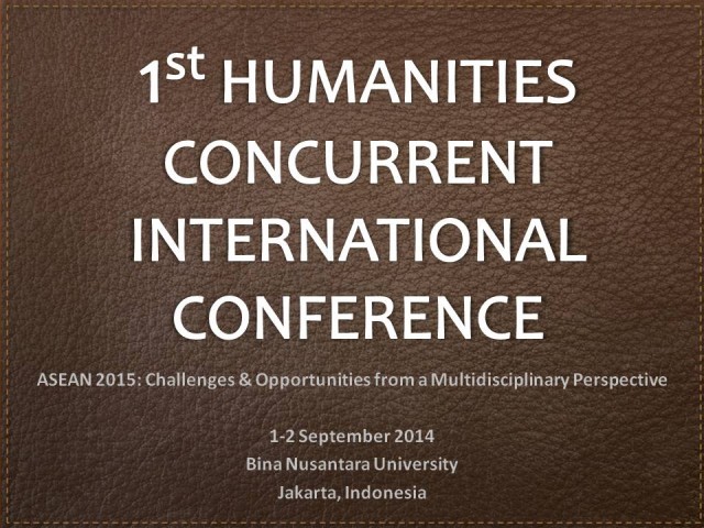 1st HUMANITIES CONCURRENT INTERNATIONAL CONFERENCE